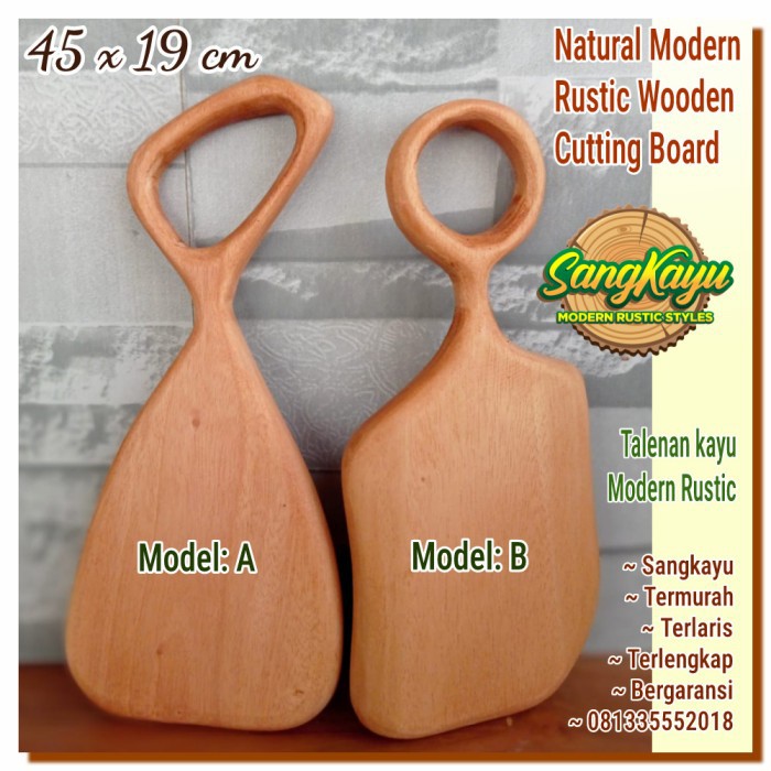 Talenan kayu rustic cutting board 45x19 properti foto kayu chopping