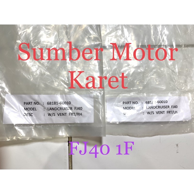 Karet Kaca Angin Segitiga Toyota Hardtop FJ40 1F Set R/L