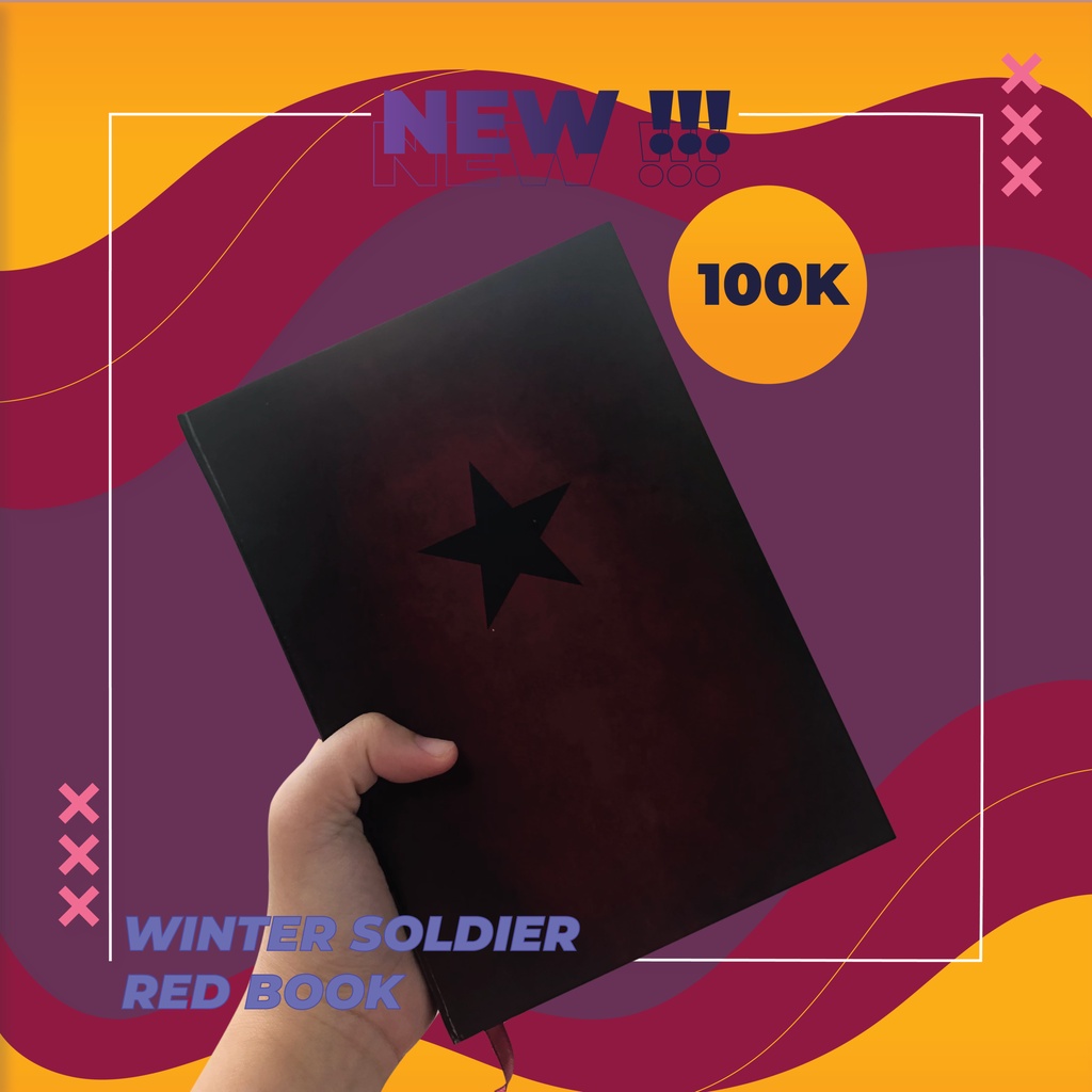 Bucky Barnes / Winter Soldier Red Book (Book and Photocard) | Bucky Barnes Military Dog Tag