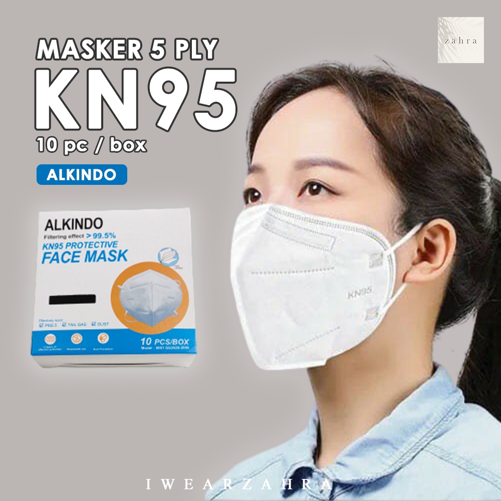 MASKER DUCKBILL KN95 (ALKINDO) Part 2 - 5 Ply Lapis Face Mask Disposable Earloop Headloop Medis