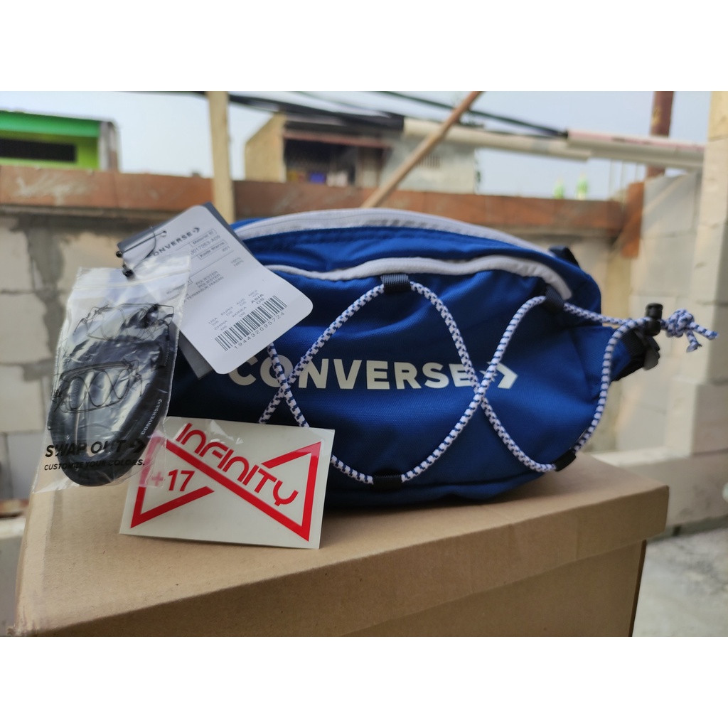 Converse Original Swap Out Sling Bag Blue Men/Women/Unisex - Tas Sling Bag Converse Pria/Wanita