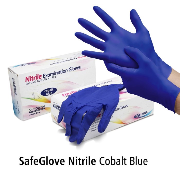 Sarung Tangan Nitrile Cobalt Blue OneMed box isi 100pcs OJB