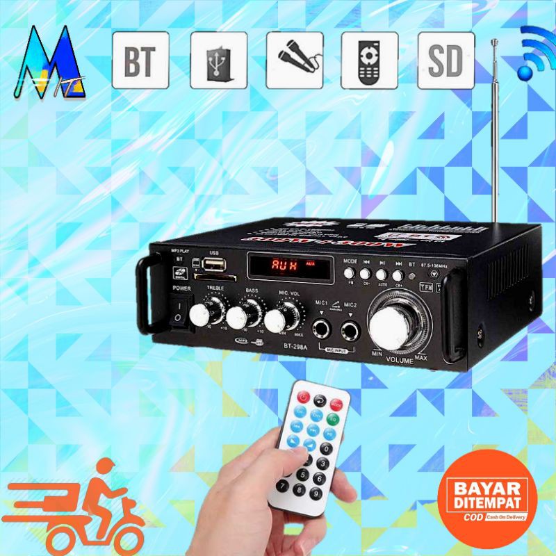 Power Amplifier Home Theater Bluetooth FM 600W