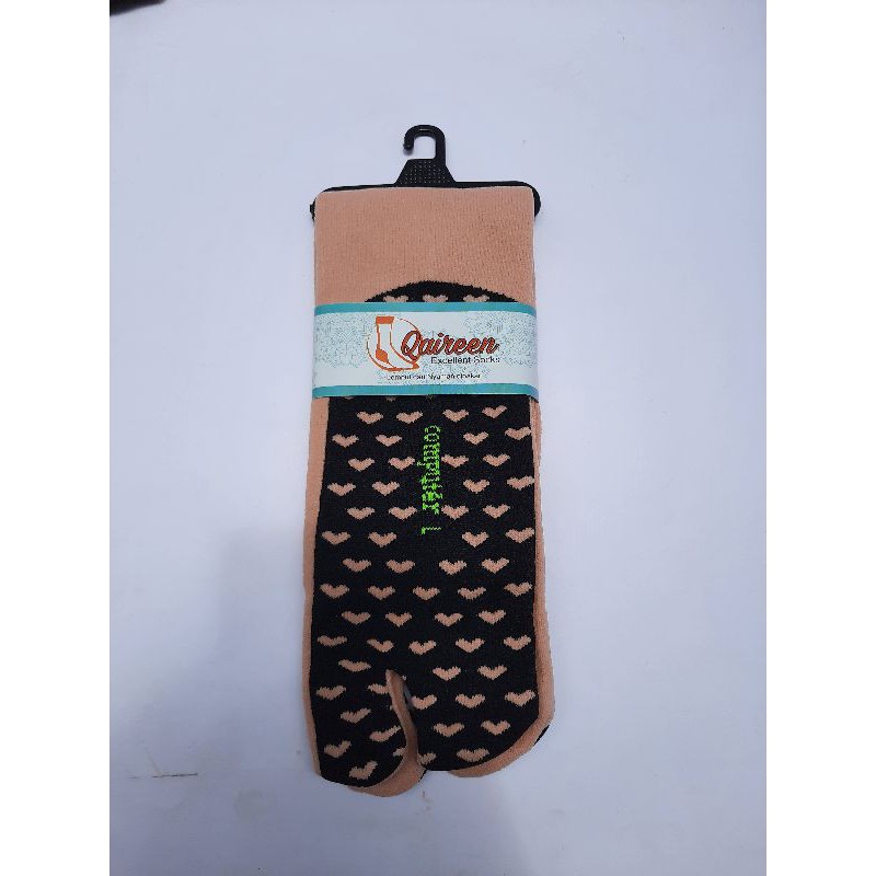 1pasang Kaos kaki jempol,KREMtlapak,hitam,MOTIF,kaos kaki muslim,syar'i