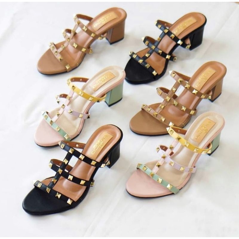 Sandal Wanita Terbaru 2021 Kekinian Heels Andin Korea Modern Style Harga Murah Kwalitas Oke Ikatan C
