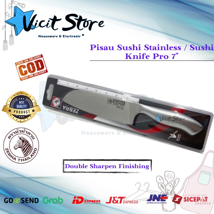 Zebra Stainless Sushi Knife Pro II 7&quot; ZEB-100249