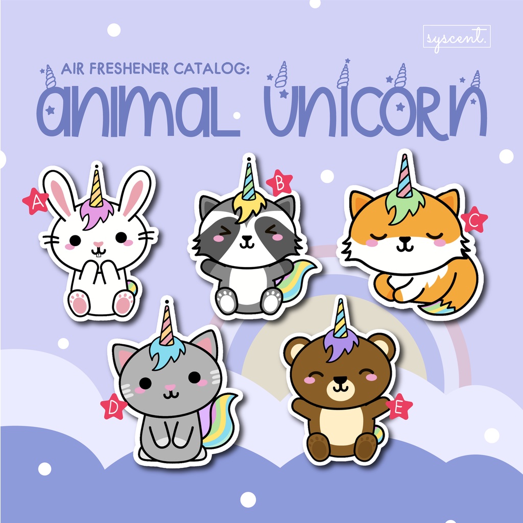 SYSCENT Parfum Mobil / Pengharum Ruangan Animal Unicorn