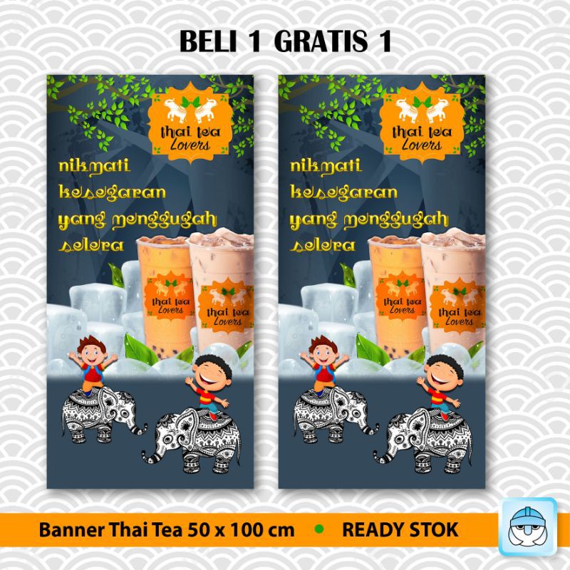 Jual Banner Thai Tea Backdrop Spanduk Beli 1 Gratis 1 Shopee Indonesia 5129