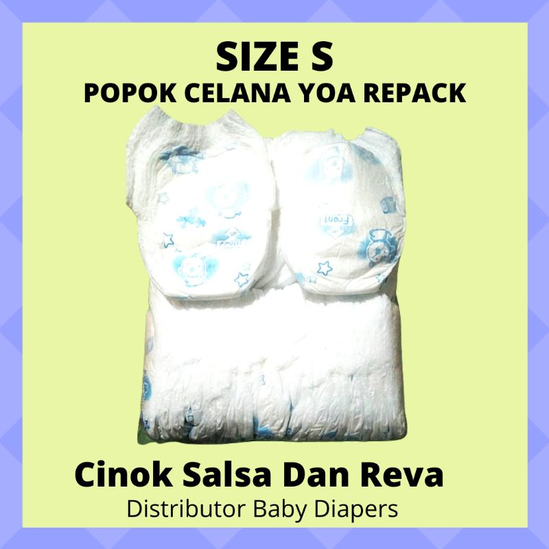 SIZE S CELANA YOA REPACK NON KEMASAN MERK MURAH, POPOK/PAMPERS YOA  PANTS BABY DIAPERS