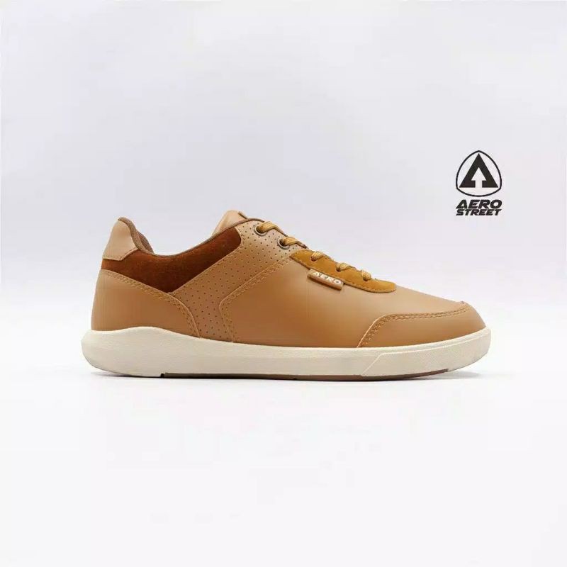 Aerostreet 40 Arthur Coklat Sepatu Sneakers Casual Pria Wanita