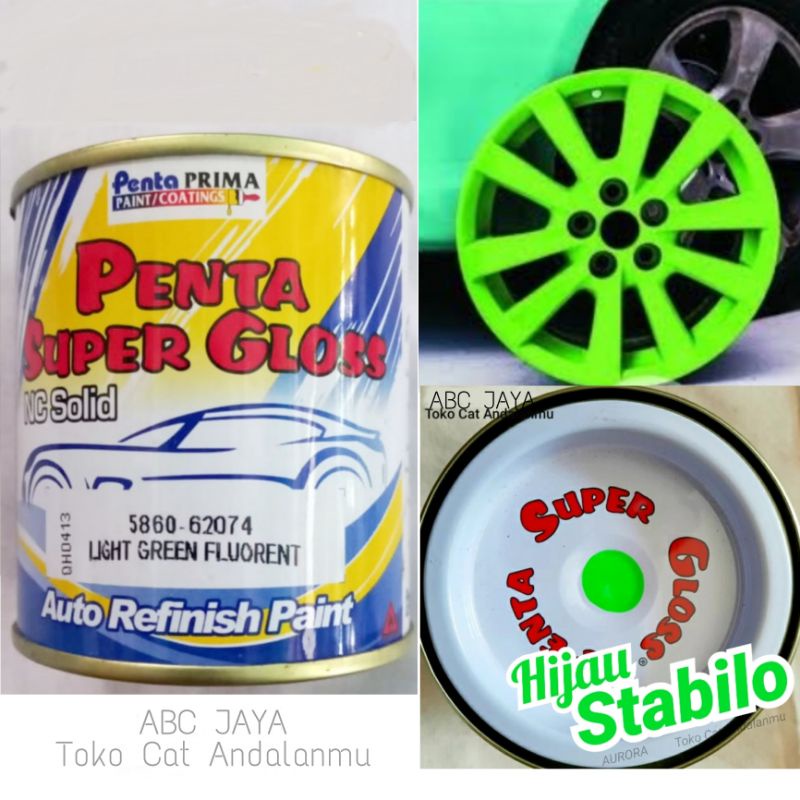 Cat Duco Penta Super Gloss NC Light Green Fluorent 200ml Hijau Stabilo Otomotif