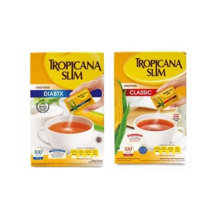 

Tropicana Slim Sweetener 100 sachet /centraltrenggalek