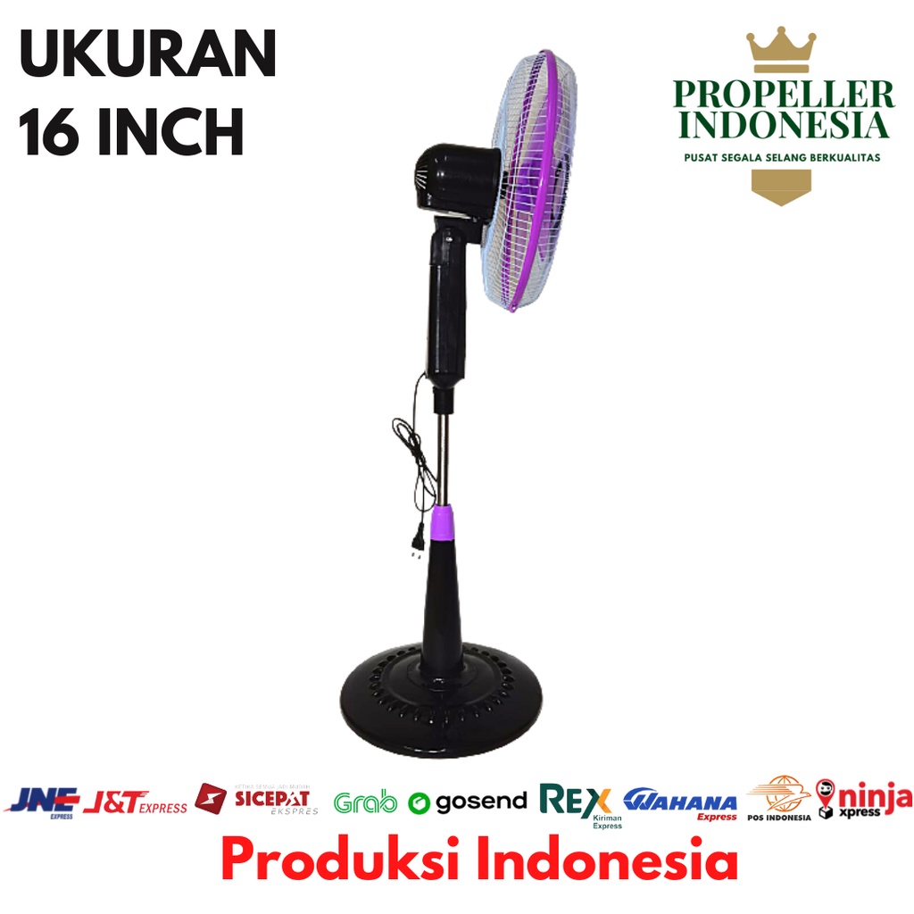 Kipas Angin/ Kipas Angin Berdiri / Kipas Angin 16 Inch Ungu - 1603 Kipas Angin Murah/ Stand Fan/ Kipas Angin Standing