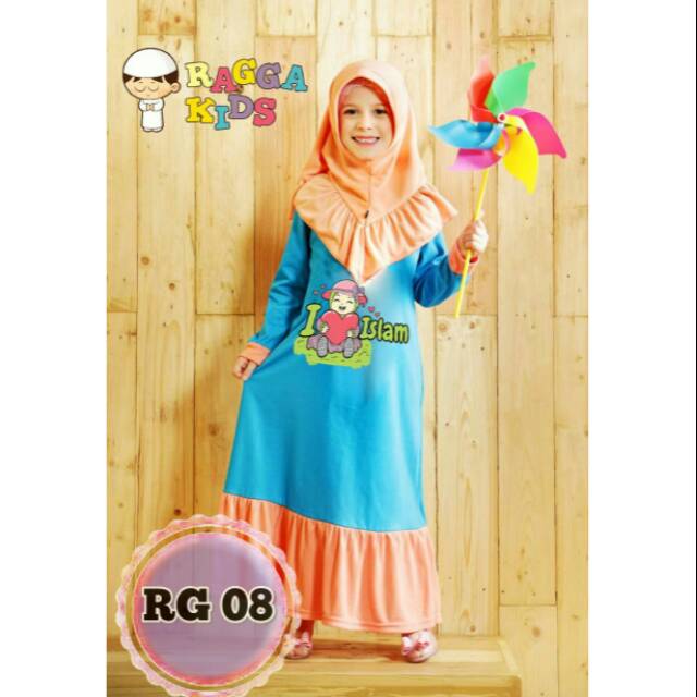 Gamis Anak Raggakids Rg08 Dress Casual Branded Kekinian