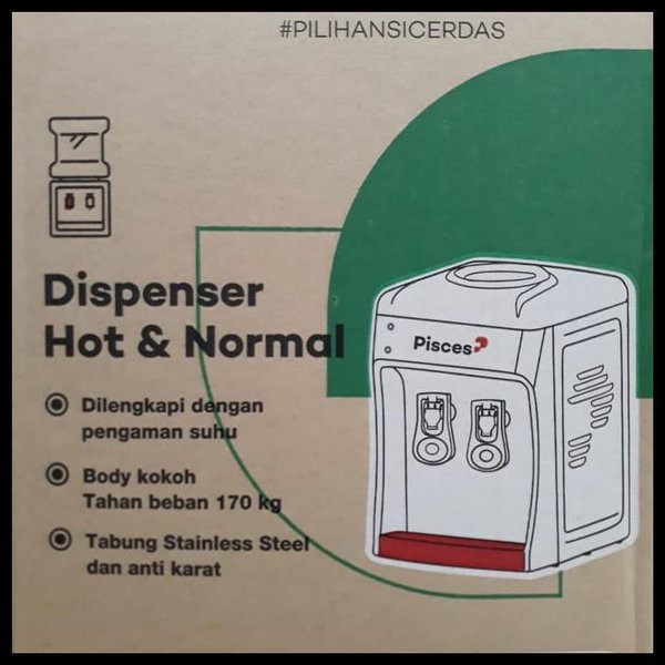 Dispenser Pisces Hot &amp; Normal WD 201 2 Kran