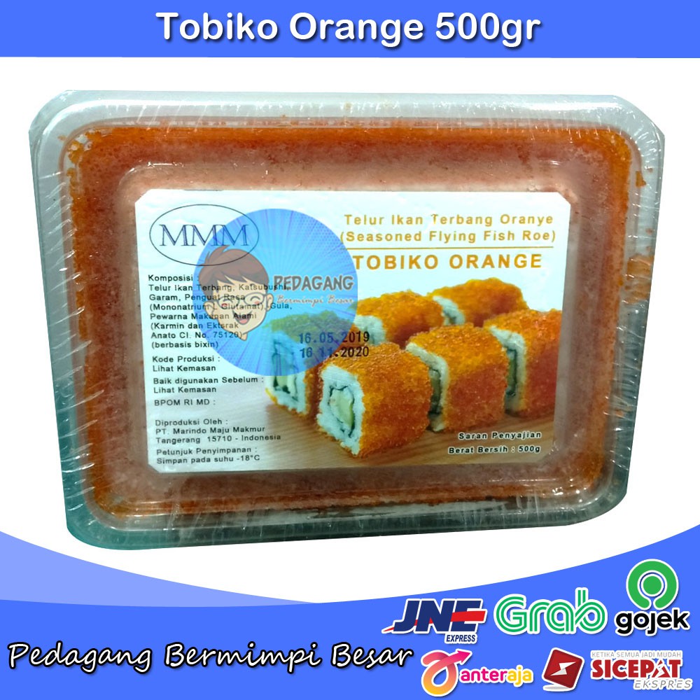 Tobiko Orange 500gr | Telur Ikan Terbang