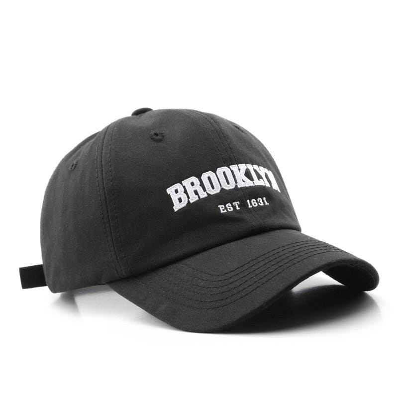 Best Seller - Topi Unisex Cap Hat Cotton Material Bordir Brooklyn Baseball / Baseball Cap Korea Trendy bisa bayar di tempat