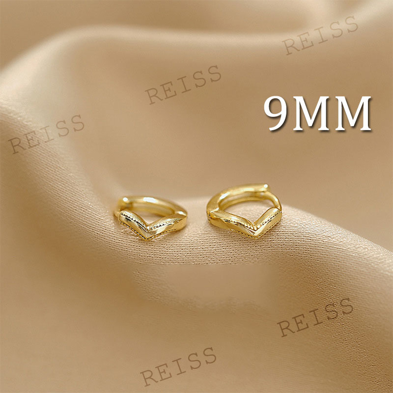 1 Pasang Anting Titanium Wanita 14K Anting Hoop Zirkon Mini berlapis Emas  1 Pasang Huggie Piercing Earings Cubic Zirconia Cartilage Earring Stud-3# Mini Dot