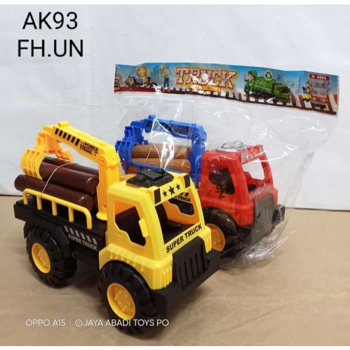 AK 93 - Mainan Heavy Truck Grapple + Kayu (opp) Truk Angkut Kayu AK93