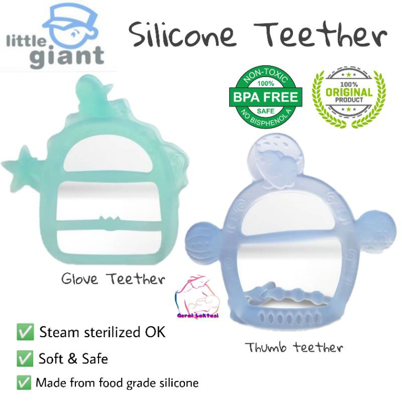 LITTLE GIANT SILICONE THUMB TEETHER  - GLOVE TEETHER