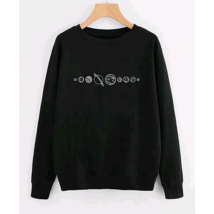 MYSTIQUE.ID-SWEATER PLANET LUCU DAN AESTHETIC