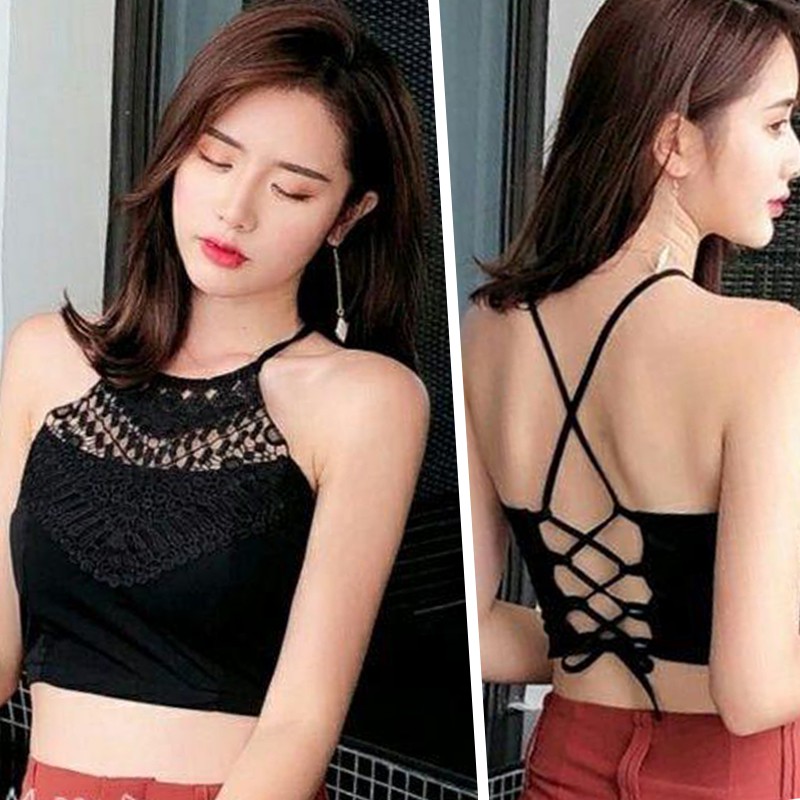 Lacetop Import Tanktop Wanita Bahan Knit Size Allsize - 6418