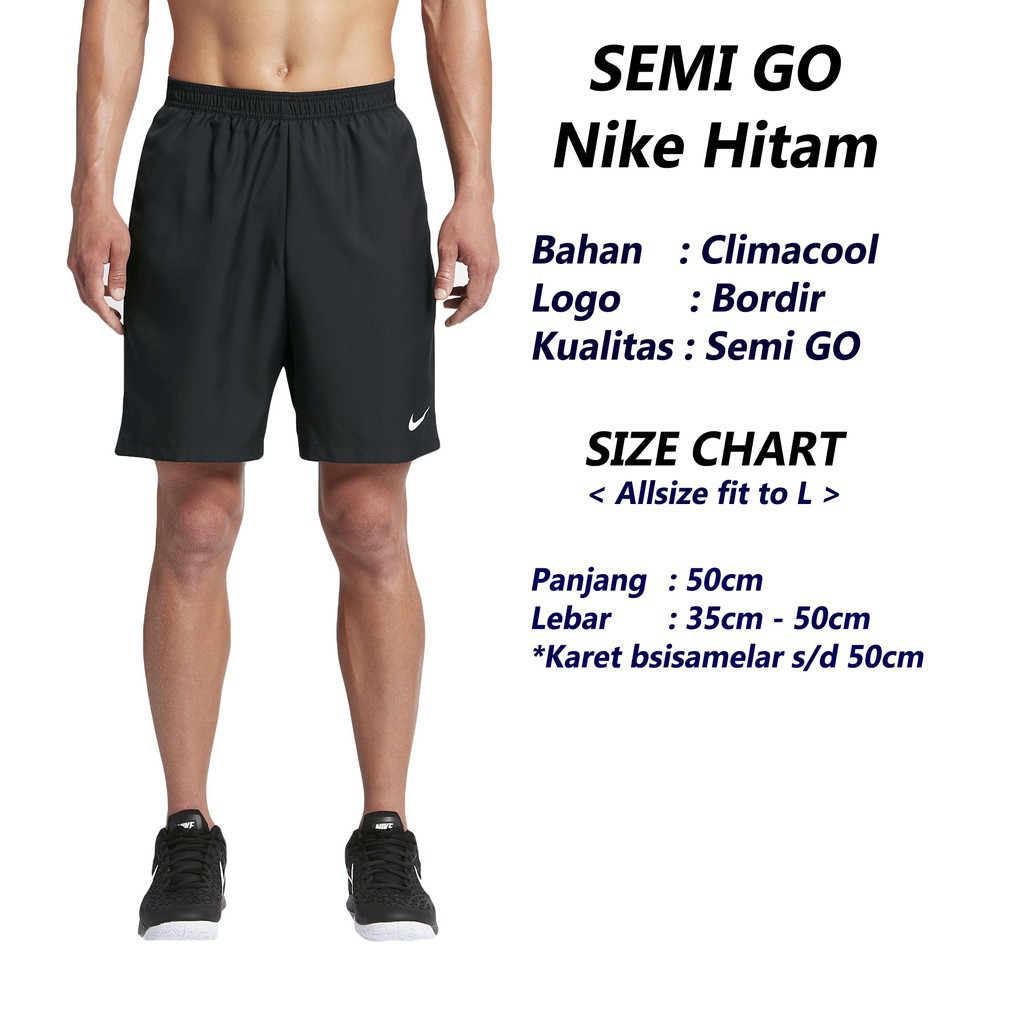 SEMI GO CELANA BOLA NIKE HITAM HLG Celana Olahraga Celana Lari KG