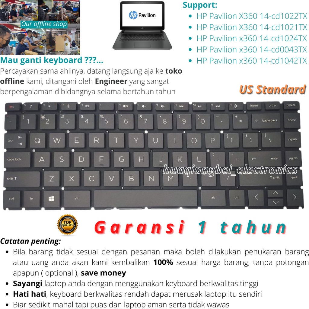 Keyboard HP Pavilion X360 14-cd1022TX 14-cd1021TX 14-cd1024TX 14-cd0043TX 14-cd1042TX high quality