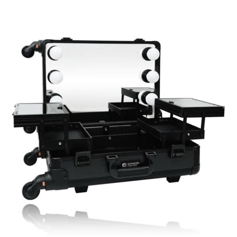 ARMANDO CARUSO 9556 BLACK DIAMIND CABIN BEAUTY CASE KOPER MAKEUP LAMPU SECOND PERFECT