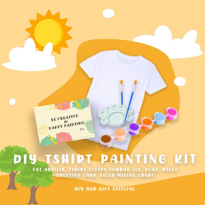 

KAOS LUKIS I DIY TSHIRT PAINTING KIT I KADO SOUVENIR ULANG TAHUN ANAK