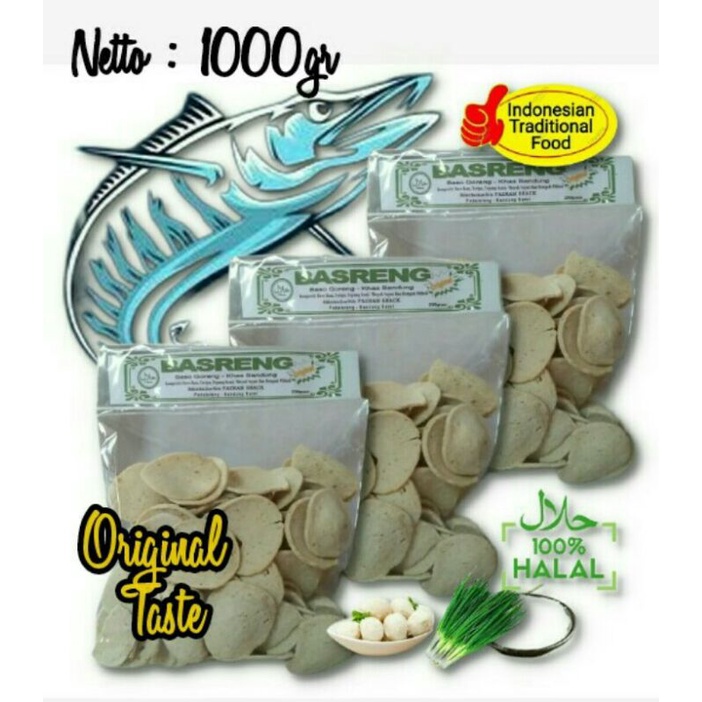 

1 Kg KASOHOR BASRENG - Baso Goreng Kering Khas Bandung Rasa Original Non Pedas