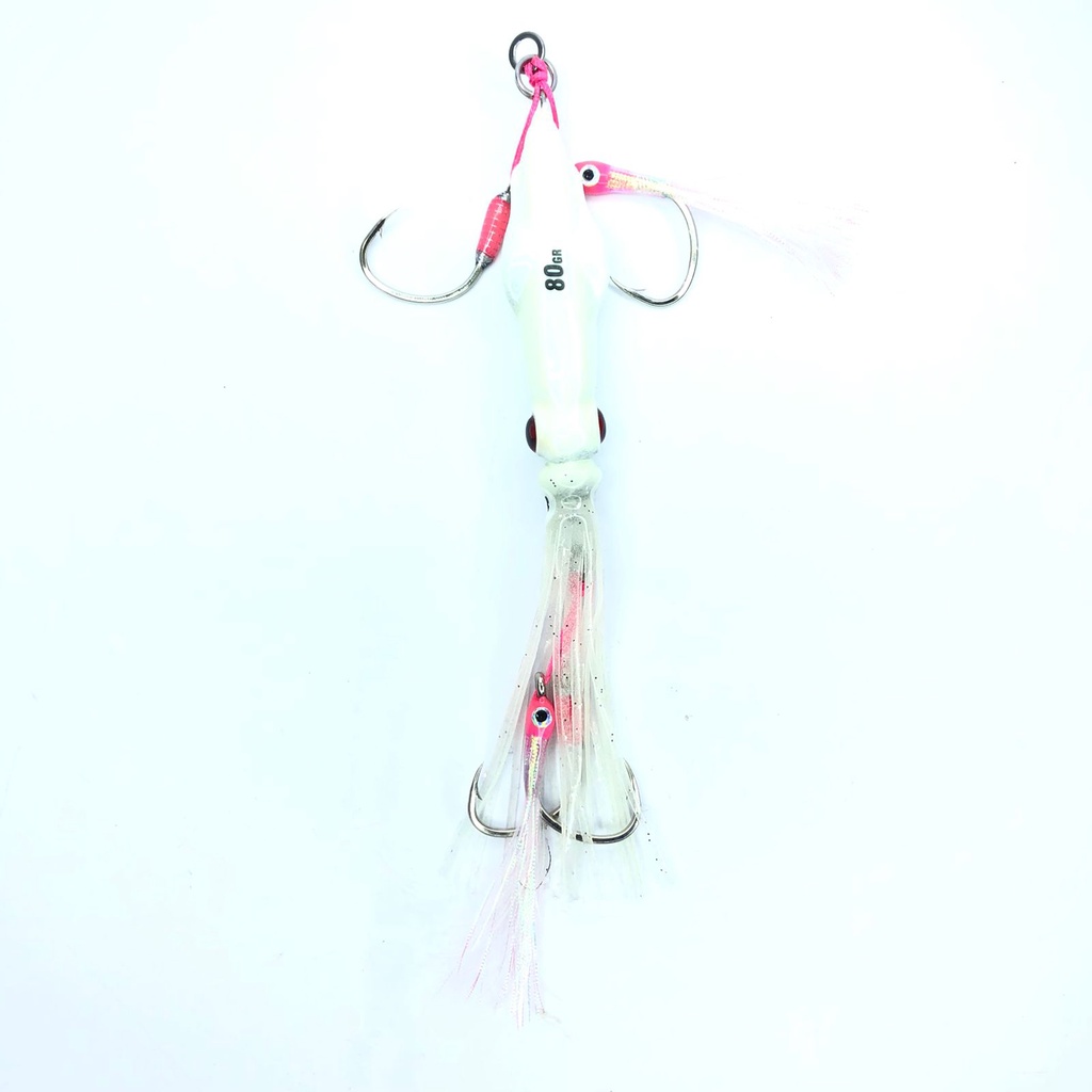 Metal Jig Cumi 80gr Full GID + 2 Assist Double Hook GID 1/0