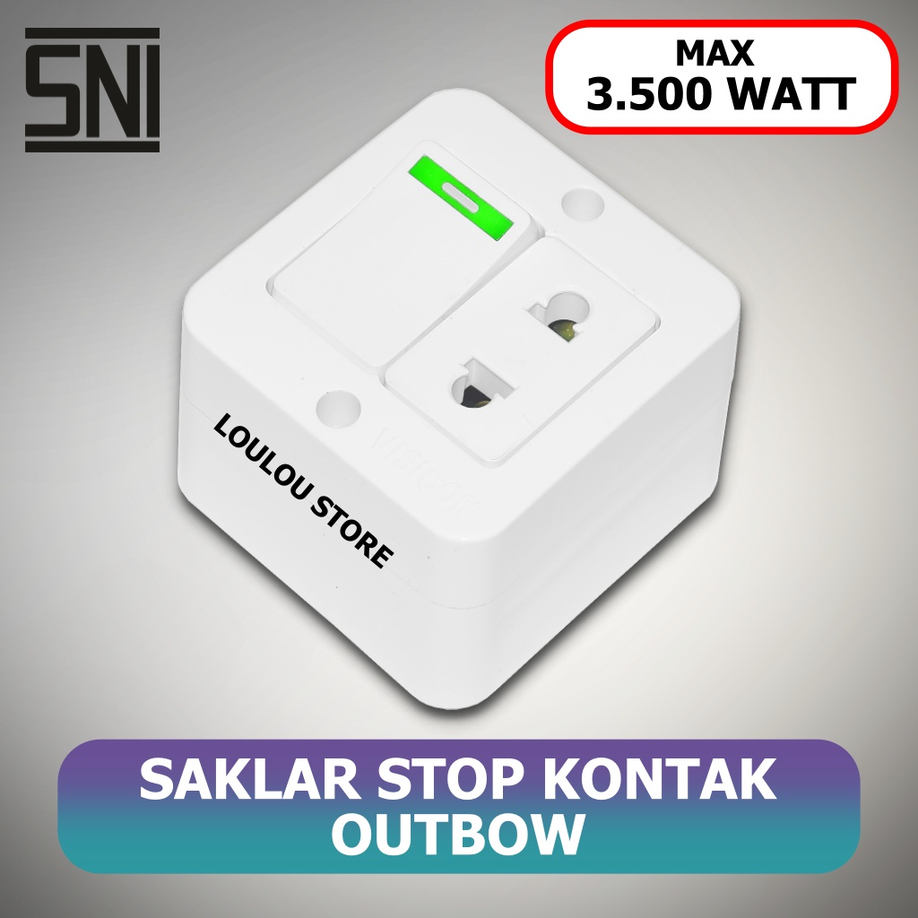 Stop Kontak Saklar Engkel OUTBOW Single VISICOM VS 903 OB VS-903-OB VS903 OB