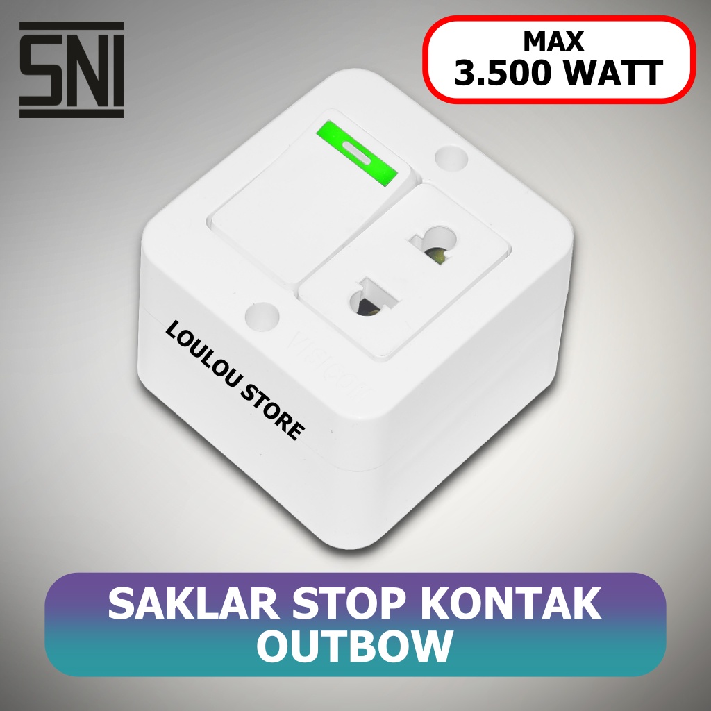 Stop Kontak Saklar Engkel OUTBOW Single VISICOM VS 903 OB VS-903-OB VS903 OB