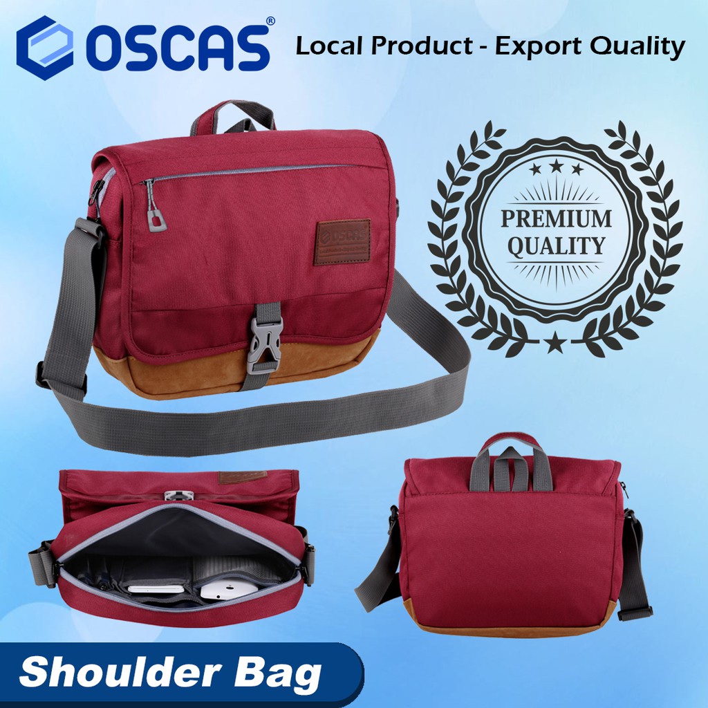 Oscas - Tas ( Shoulder Bag / Tas Selempang) [MAROON] PREMIUM QUALITY