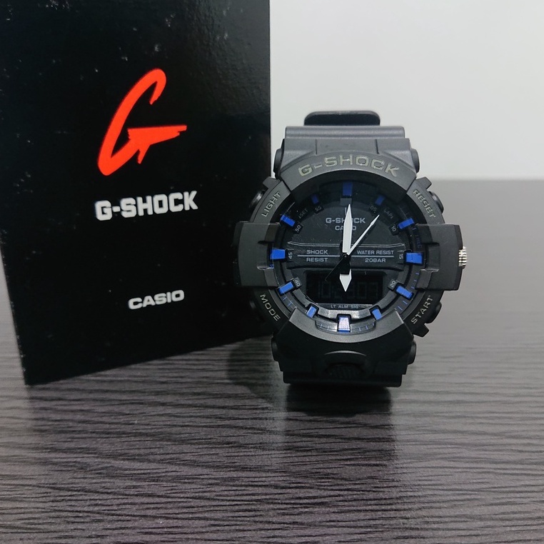 Versi terbaru Jam tangan pria Casio G-SHOCK GA800 Double time Digital dan analog