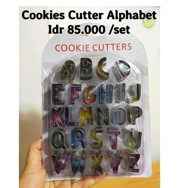 

Alfabet cookies cutter huruf abc alpabet alphabet