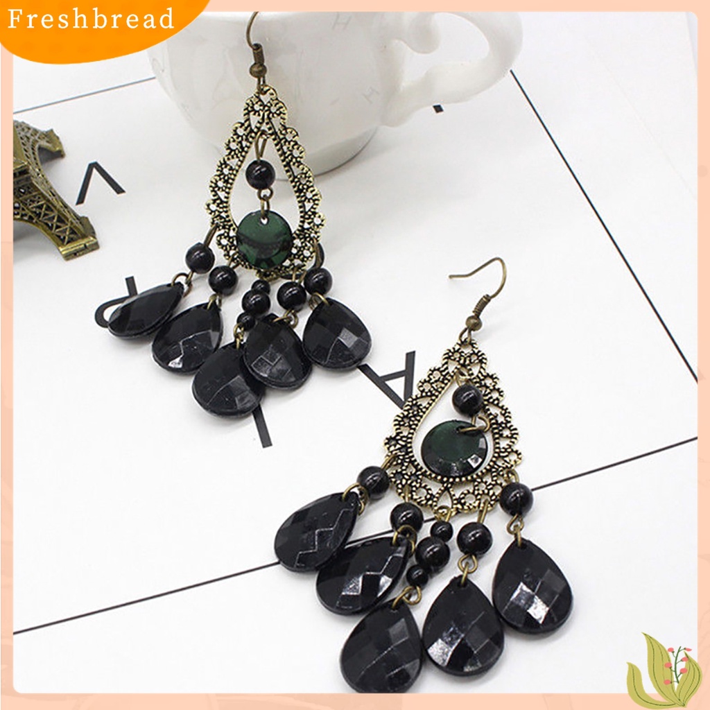 ? Fresh ? Anting Kait Boho Panjang Model Tetesan Air Hollow untuk Wanita / Pesta