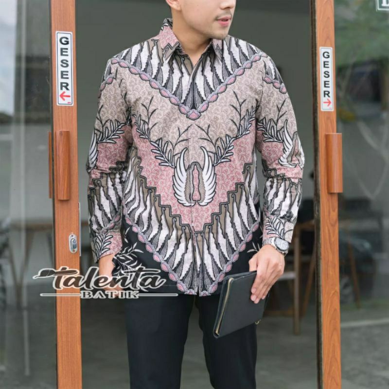 Batik pasangan couple sarimbit pria &amp; wanita batik motif putih pink