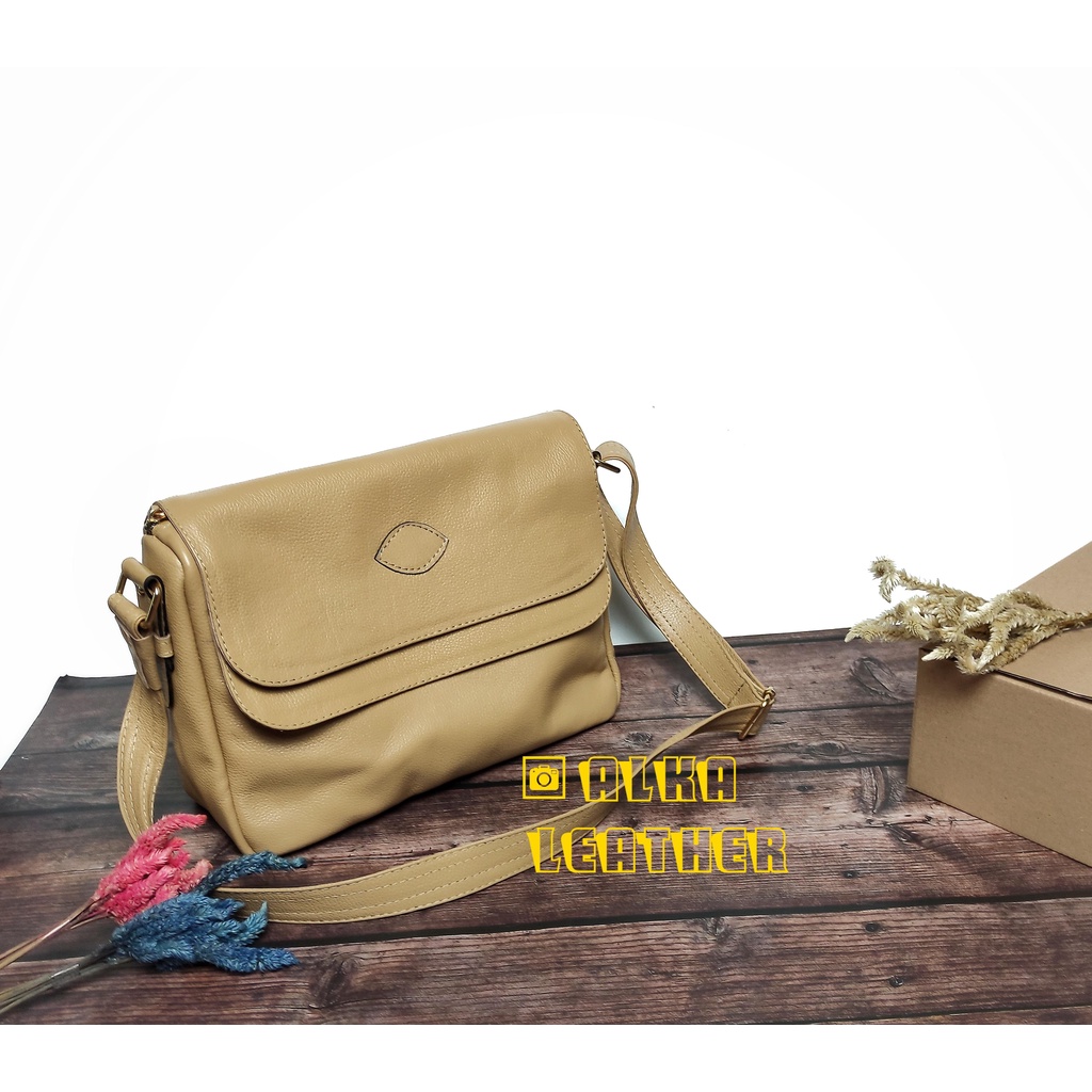 Tas Kulit Garut Tas Selempang Wanita Size M Jumbo