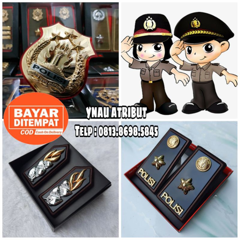 Paket Pangkat Kompol Polri + Monogram Polri + Kewenangan Polri Cembung