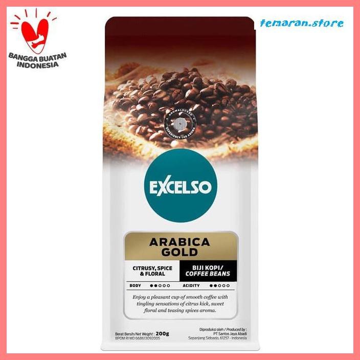 

Kopi- Excelso Arabica Gold Coffee 200 gram - Biji Kopi -Biji-Kopi.