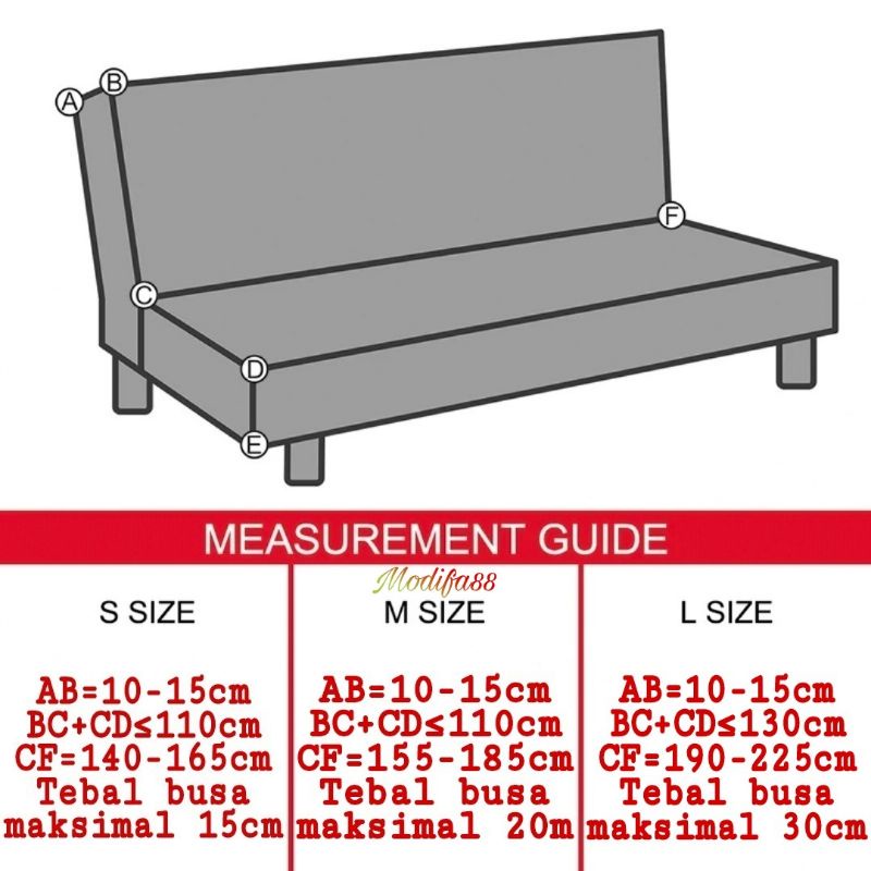 Cover sofa bed INFORMA elastic-Sarung PENUTUP sofa bed STRECTH motif