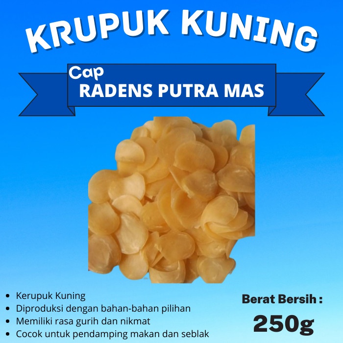 

Kerupuk Kuning Bawang Mentah - Kuning 250gram