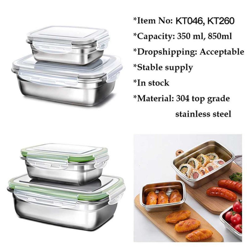 MPro Kotak Makan Bento Lunch Box Stainless Steel Hijau 350ml dan 850ml