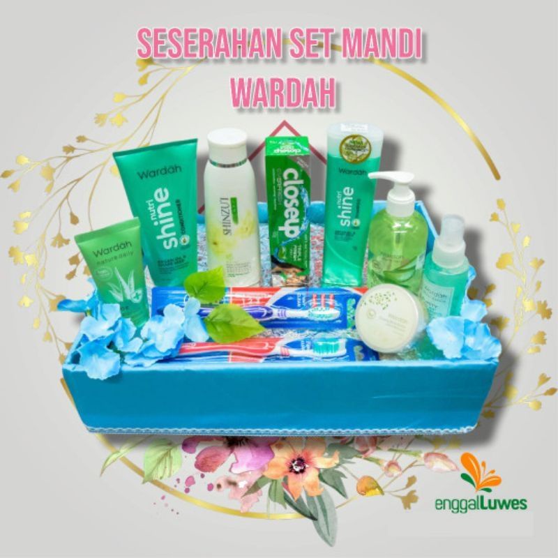PAKET SESERAHAN/Paket hantaran  WARDAH SET MANDI FREE BOX