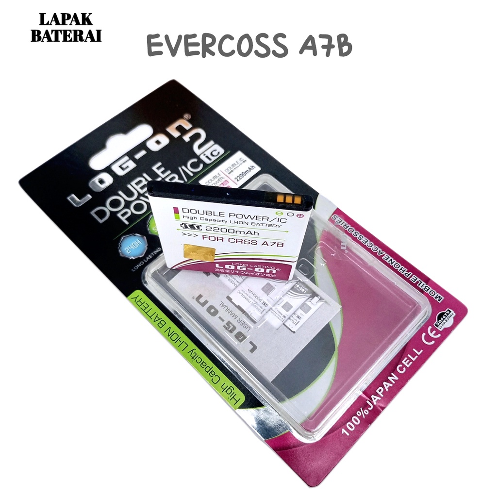 LOG - ON Evercoss A7B | R40A Baterai Double IC Protection Battery Batre