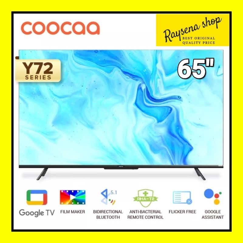 COOCAA 65Y72 TV 65 INCH GOOGLE TV 65Y72 FLICKER FREE