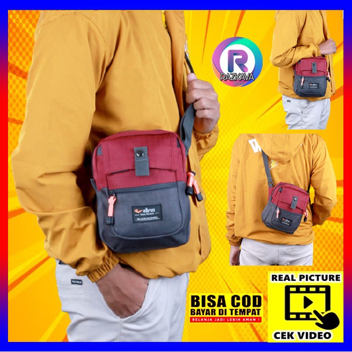 Tas Kecil Pria Wanita Salempang Bahu Slempang Selendang Slendang Samping Sandang Waitsbag Wasbag Wes
