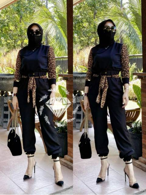 SET CELANA JUMPSUIT JAGUAR TUTUL, MOSCREPE, SETELAN